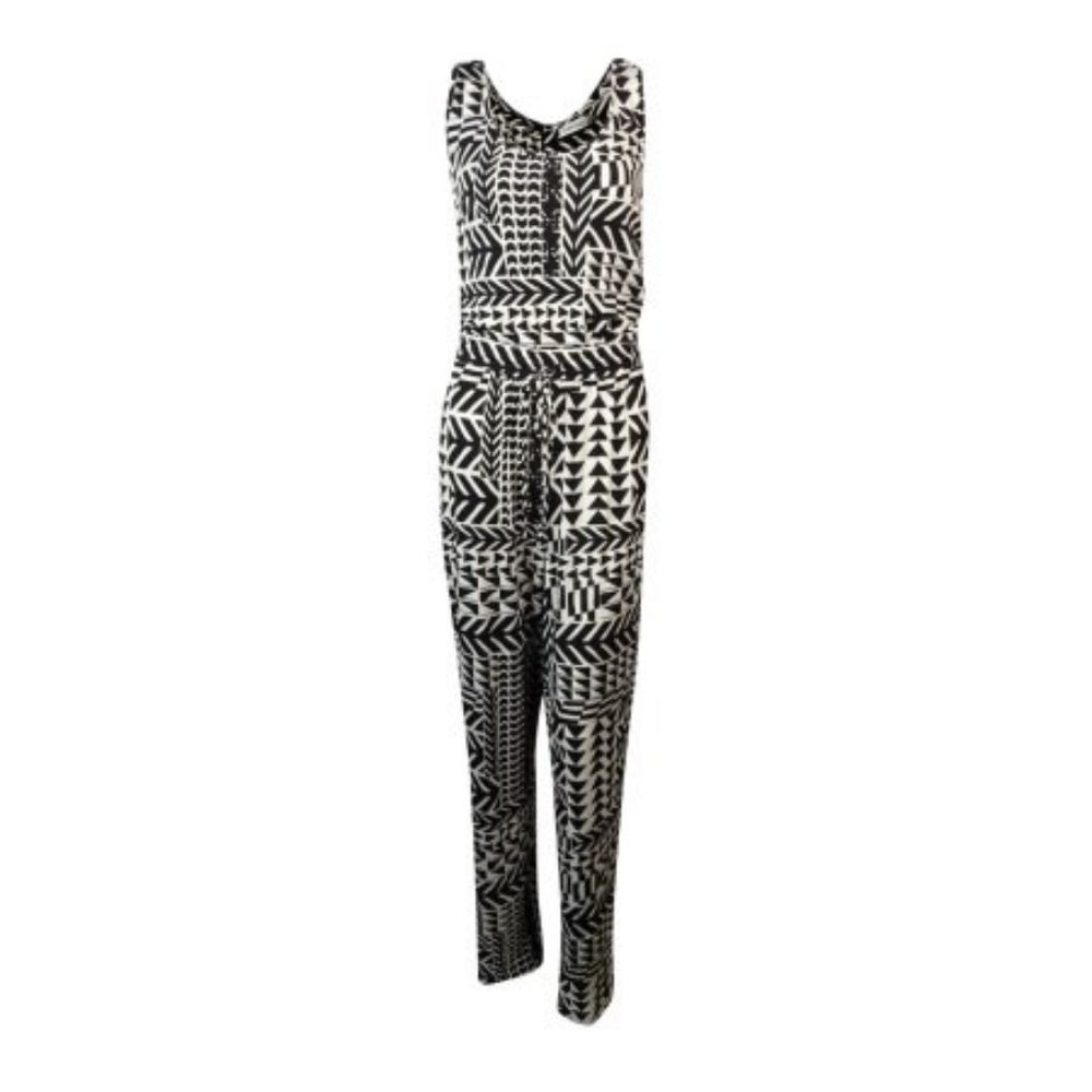 Calvin Klein Tribal Jumpsuit Tan/Black Size 12